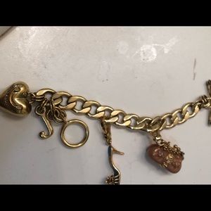 Gold juicy couture charm bracelet
